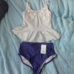 Jessica Rey Swimwear Peplum Swim Set Medium